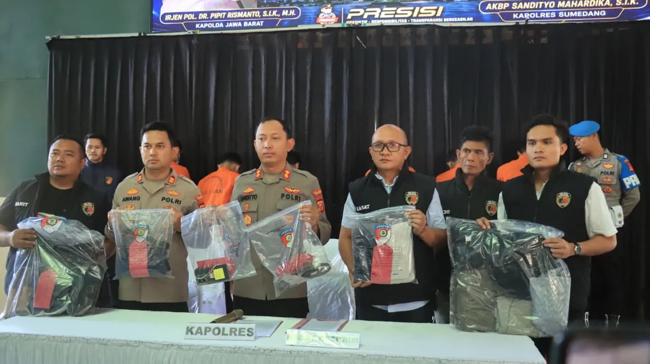 Komplotan Curas Lintas Daerah Dibekuk, Enam Residivis Diamankan Polres Sumedang