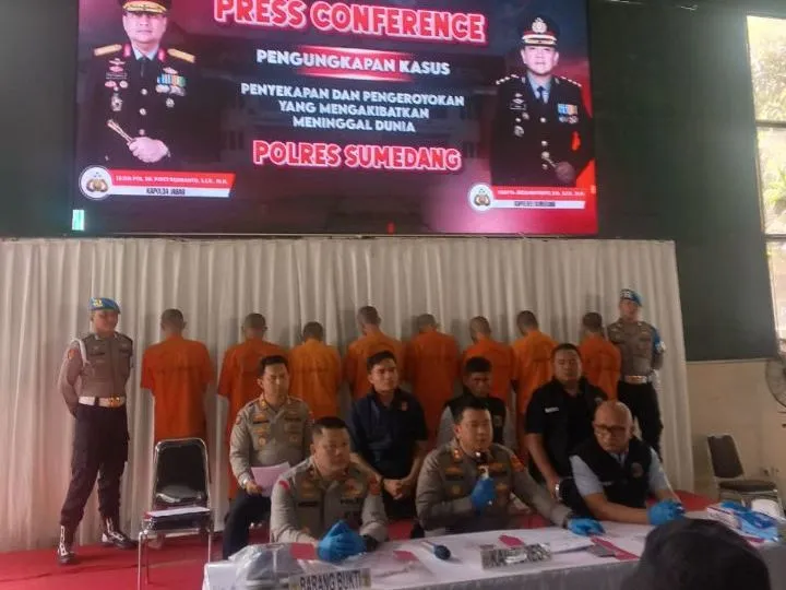 Polres Sumedang Tetapkan Delapan Tersangka Penyekapan Berujung Maut di Alamsari