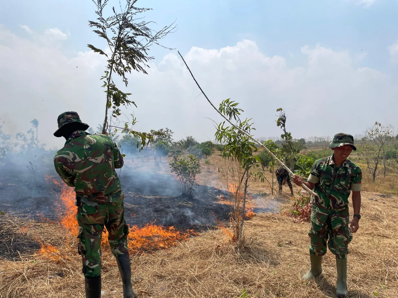 Kebakaran Lahan Hutan di Blok Cipondoh Cikawung Berhasil Dipadamkan, TNI dan Perhutani Bergerak Cepat