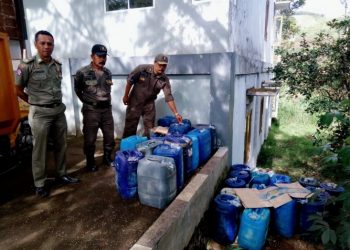 Saat Menjelang Tahun Baru, Satpol PP Kec Ciwidey Sita Miras