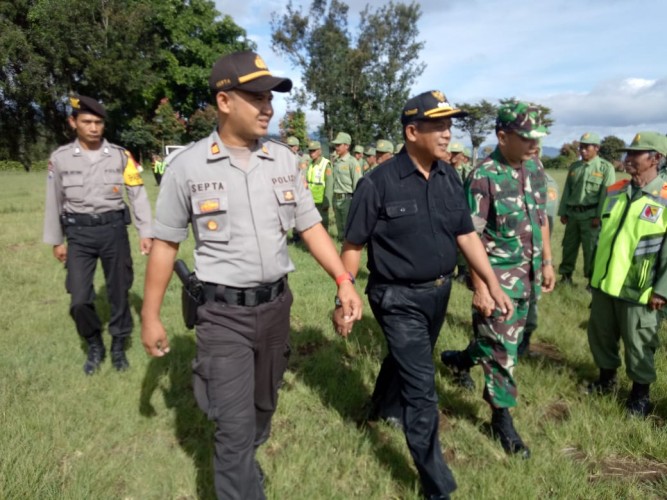 Jelang Pileg Pilpres Muspika Kec. Pasirjambu Gelar Apel Pasukan