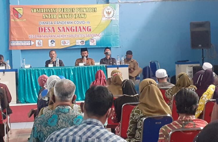 Sosialisasi Persiapan Perdes Tentang PAW Desa Sangiang Rancaekek Dimasa Covid-19