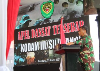 Dandim 0624 Apel Dansat Tersebar Kodam lll/Siliwangi TA. 2021