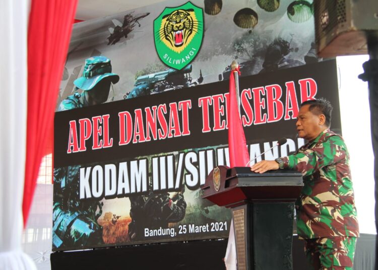 Dandim 0624 Apel Dansat Tersebar Kodam lll/Siliwangi TA. 2021
