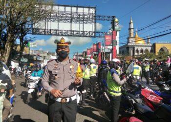 Puluhan Motor Berknalpot Bising Diangkut ke Mapolres Cimahi