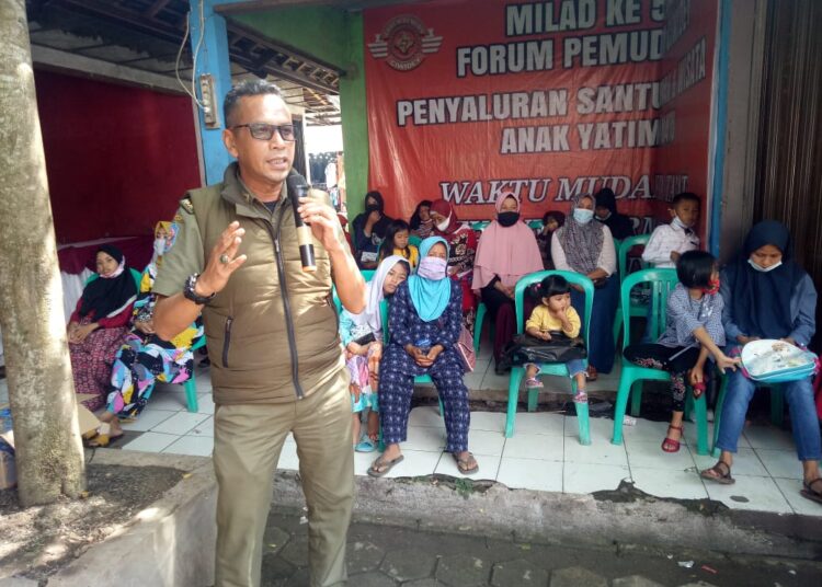 Forum Pemuda Pacira Bekerja Sama dengan KJS Sampaikan Bantuan Sembako Bagi Para Anak Yatim