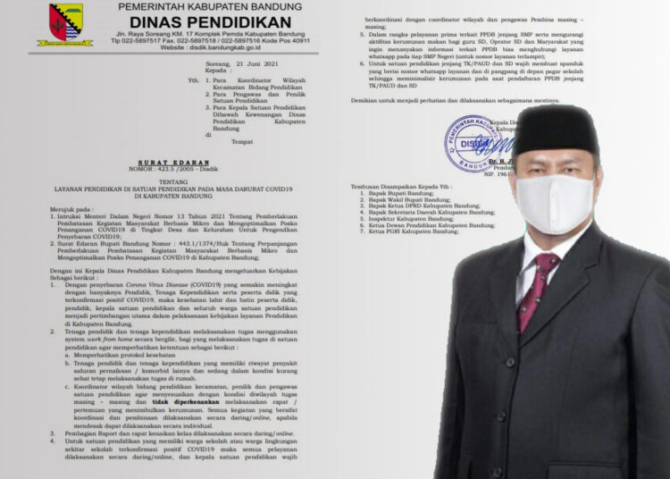 Raport Dibagikan Sepekan Kebelakang, Pemkab Bandung Baru Terbitkan Surat Edaran Layanan Pendidikan di Masa Pandemi