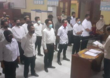 P2KD Linggar Gelar Sumpah dan Pelantikan KPPS Pemilihan Kepala Desa Tahun 2021