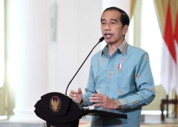 Presiden RI, Joko Widodo saat memberikan sambutan pada cara puncak peringatan Hari Pers Nasional 2022 secara virtual dari Istana Kepresidenan Bogor, Jawa Barat, Rabu (9/2/2022). (Foto: BPMI Setpres)