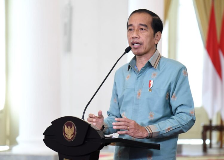 Presiden RI, Joko Widodo saat memberikan sambutan pada cara puncak peringatan Hari Pers Nasional 2022 secara virtual dari Istana Kepresidenan Bogor, Jawa Barat, Rabu (9/2/2022). (Foto: BPMI Setpres)