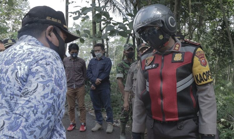 Kapolres Sumedang Tinjau TKP Jalan Amblas