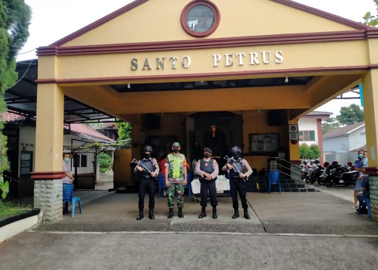 Jamin Keamanan Ibadah Kenaikan Isa Almasih, Polres Cianjur Sterilisasi Gereja