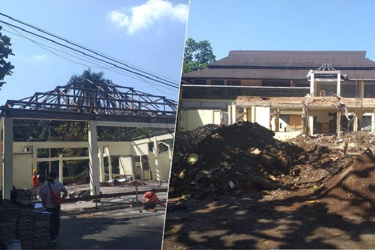 Area Parkir pimpinan DPRD Kab. Bandung (kiri), Gedung Inspektorat Kab. Bandung