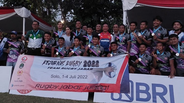 Tim Rugby Putra/Putri Jabar Boyong Medali Perak pada KEJURNAS 2022