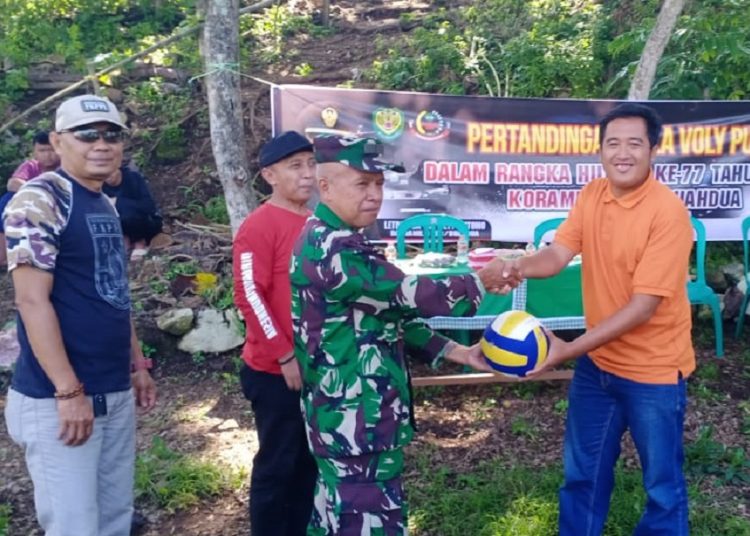 Koramil 1008/Buahdua Gelar Pertandingan Bola Voli Putri