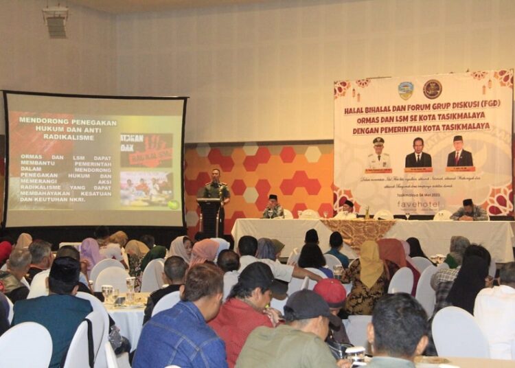 Dandim 0612/Tasikmalaya Hadiri Halal Bihalal dan Forum FGH Ormas, LSM dengan Pemkot Tasikmalaya