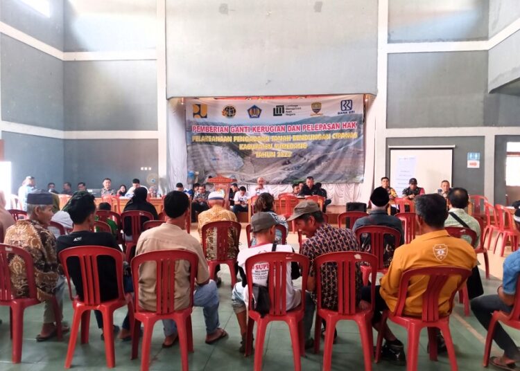 ATR BPN Gelar Pemberian Ganti Kerugian dan Pelepasan Hak Pengadaan Tanah Bendungan Cipanas Tahap 1