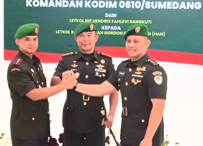 Kodim 0610/Sumedang Gelar Upacara Serah Terima Jabatan Dandim