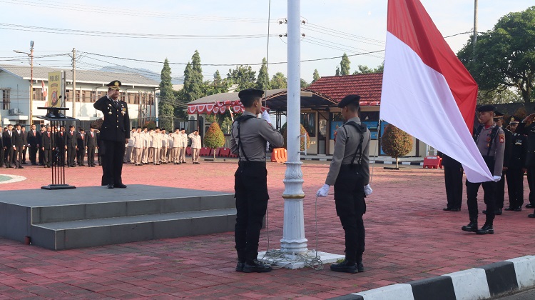 Polres Sumedang Gelar Upacara Kemerdekaan RI Ke- 78