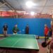 Ustadz Hudan Mushapudin Ketua PBB Garut dan Ketua Panitia Sedang Main tenis meja sebagai tanda di mulainya pertandingan