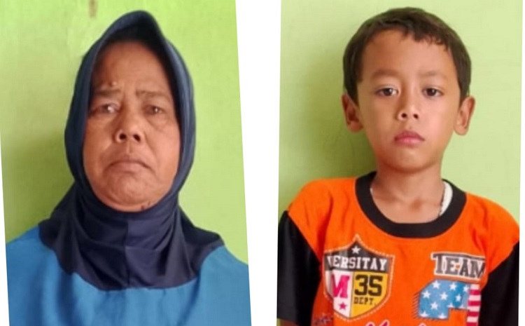 Mak Iyah dan cucunya