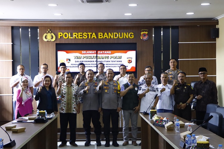Puslitbang Polri Selenggarakan Penelitian Intoleransi dan Radikalisme di Polresta Bandung