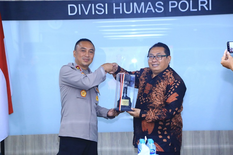 Sinergitas Humas Polri dan Serikat Media Siber (SMSI) Kuatkan Kolaborasi Jelang Pemilu Damai