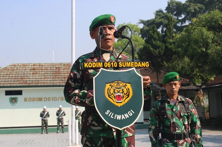 Kodim 0610/Sumedang Gelar Upacara Peringatan Hari Sumpah Pemuda ke-95