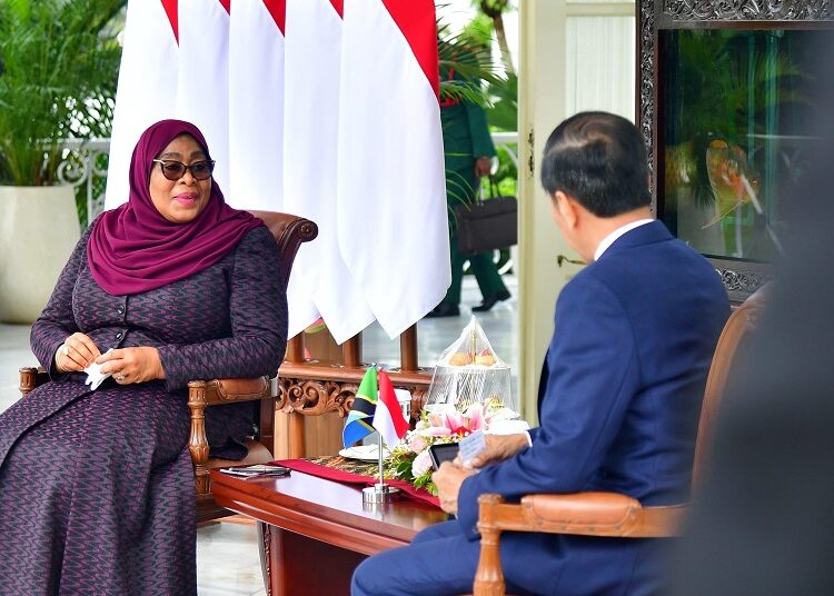 Kunjungan Kenegaraan Presiden Tanzania di Sambut Presiden Jokowi di Istana Bogor