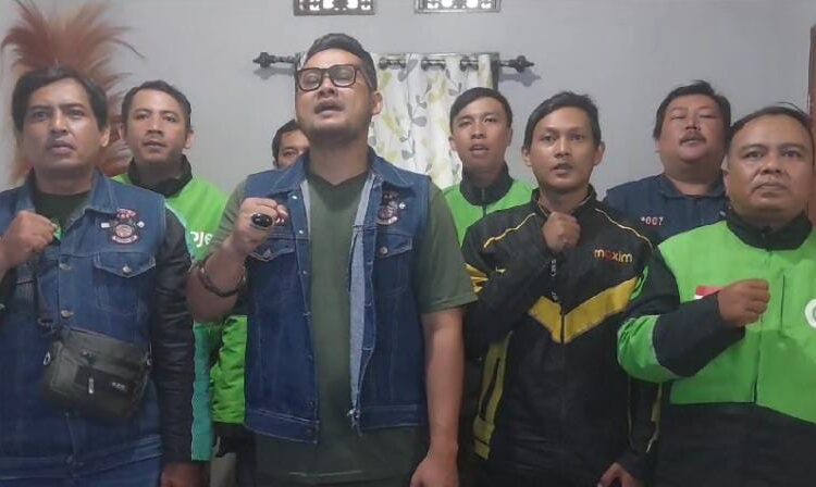 DPC Paguyuban Ojek Online Sumedang Deklarasi Pemilu Damai