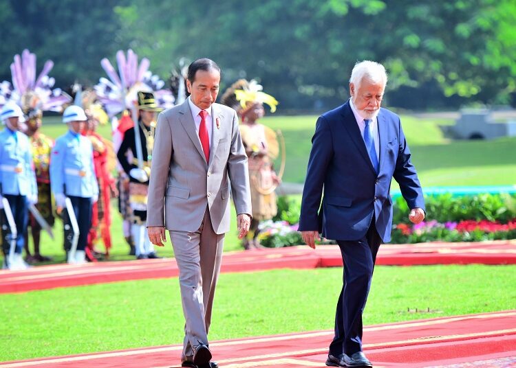 Presiden Jokowi Sambut Kunjungan Resmi PM Xanana Gusmao di Istana Bogor