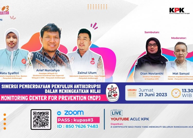 KPK Tekan Pemerintah Daerah Agar Melibatkan Penyuluh Antikorupsi Untuk Meningkatkan Nilai Indaktor MCP