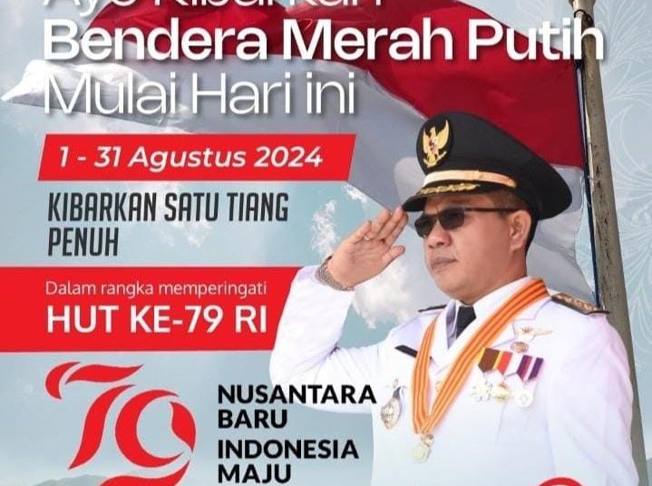 Peringatan HUT Ke 79, Bupati Bandung Ajak Kibarkan Bendera Merah Putih, Sebagai Ekpresi Cinta Tanah Air