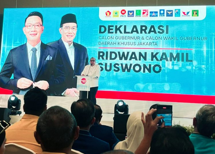 12 Parpol Dukung Ridwan Kamil -Suswono , Cagub/Cawagub DKI Jakarta Kota Juara.
