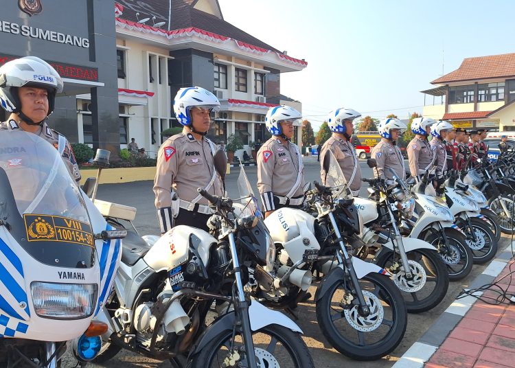 Polres Sumedang Gelar Apel Pasukan Operasi Mantap Praja Lodaya 2024