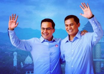 Sahrul – Gun Gun Luncurkan Corak Pakaian dan Logo Paslon Bupati dan Wakil Bupati Bandung 2024-2029.