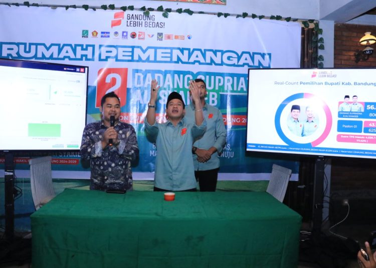 Hasil Real Count Tim Pemenangan Bedas, Paslon Dadang Supriatna dan Ali Syakieb Unggul, Kata Kang DS Rekan Media Well.