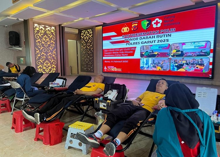 Giat Rutin Baktikes Donor Darah Sidokkes Polres Garut