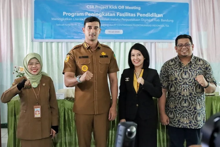 Peresmian Groundbreaking Digital Library di SMPN 2 Bojongsoang, Wabup Ali Syakieb: Investasi Pengetahuan