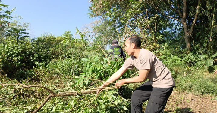 TNI-Polri dan BUMDes Mekarsari Gotong Royong Garap Lahan Desa